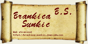 Brankica Šunkić vizit kartica